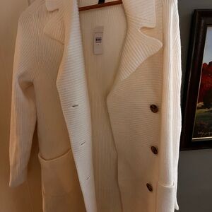 Ann Taylor Cream Ribbed Knitwear